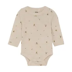 Långärmad Body Ull AOP - Sandshell | Kläder - Ull - Ullbodys | BabyMode