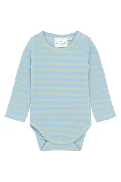 Fro Långärmad Rib Body - Forever Blue Striped | Kläder - Bodys & overaller - Långärmad body | BabyMode