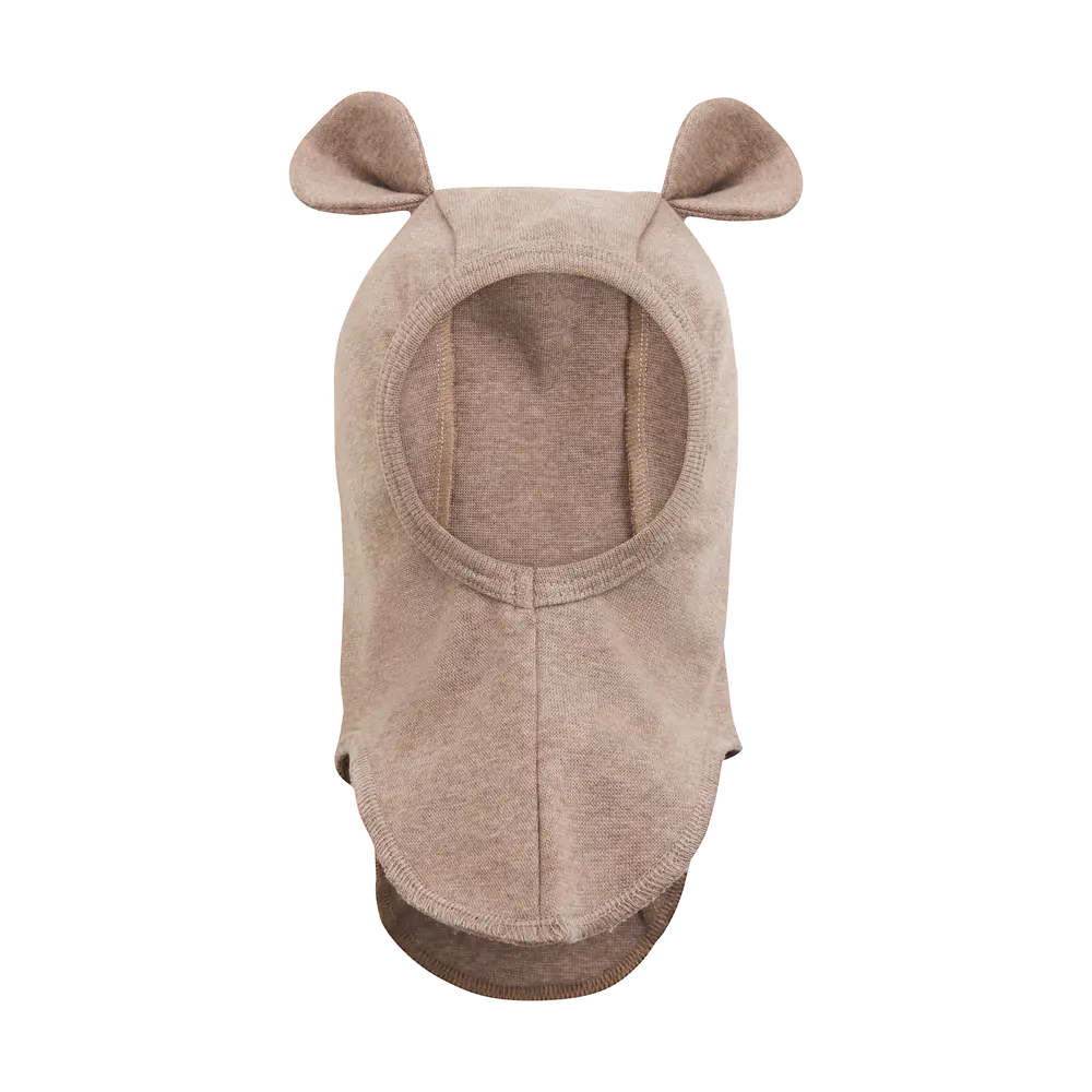 Balaclava m. Öron Bomullsrib - Savannah Melange - 12-24 MDR.