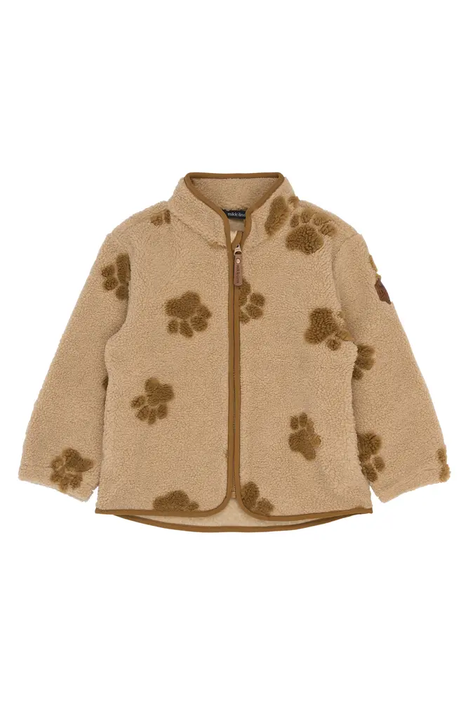Teddy Jacka - Paw AOP - 80 | Barnkläder - Ytterplagg - Softshell & fleece - Fleece | BabyMode