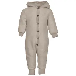 Ulloverall med huva - Melange offwhite | Kläder - Ull - Ulloveraller | BabyMode