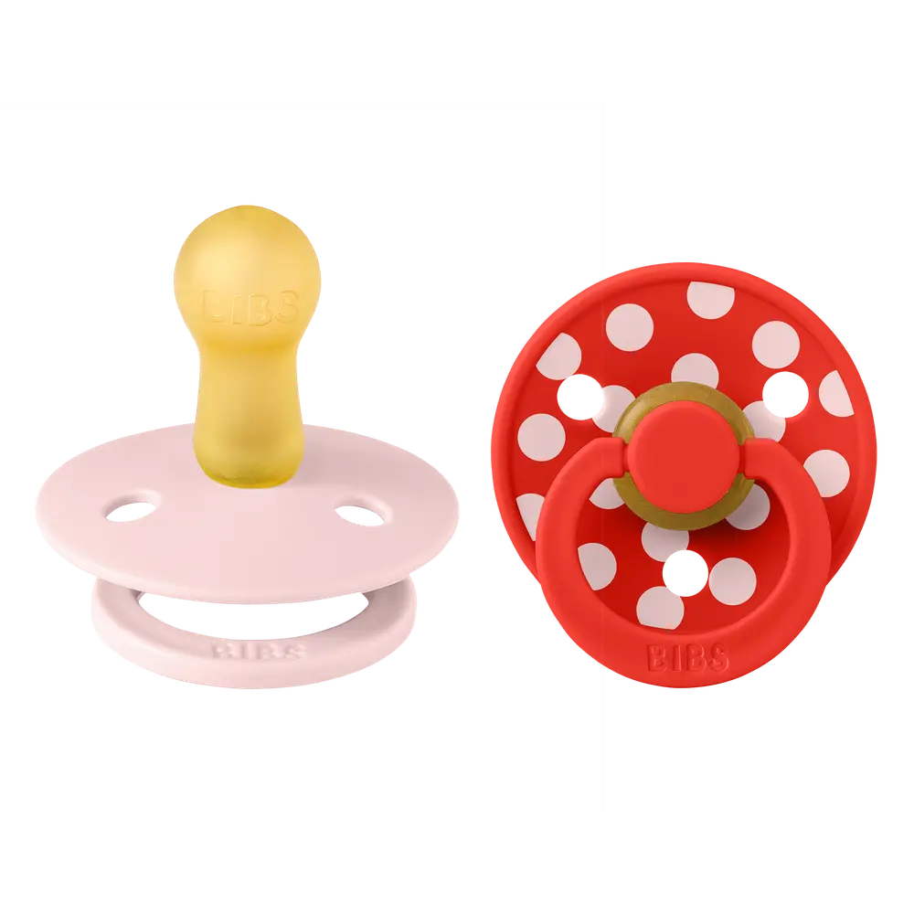 Studio Colour Napp 2-pack Polka Latex Str 2 - Blossom/C.Apple | Baby & Barn - Sköta - Nappar | BabyMode