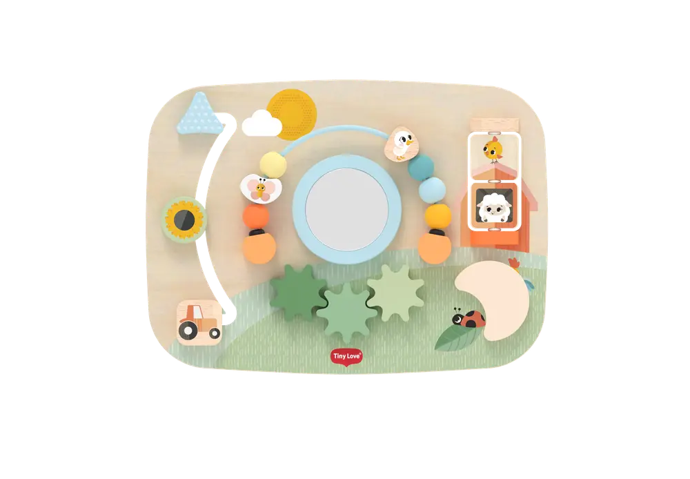 Tiny Love Aktivitetsplade i trä Farmer | Leksaker - Babyleksaker - Aktivitetsleksaker | BabyMode