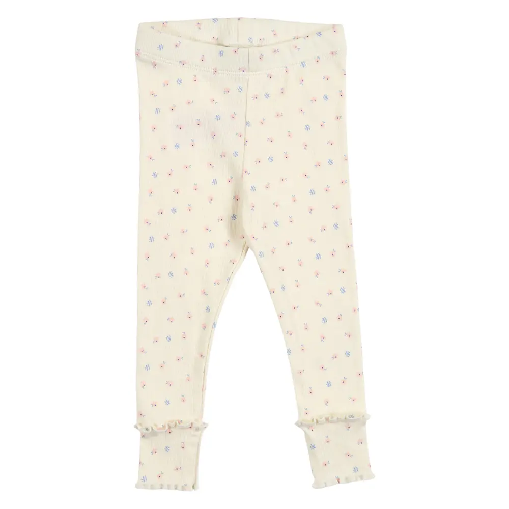 Spring Ribbade Leggings - Tofu/ Nectar/ shell blue - 74 | Barnkläder - Underdelar - Leggings | BabyMode