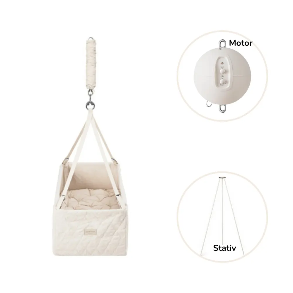 Moonboon Vagga + Stativ & Motor Orginal | Barnrum - Barnsängar & vaggor - Hängvaggor | BabyMode