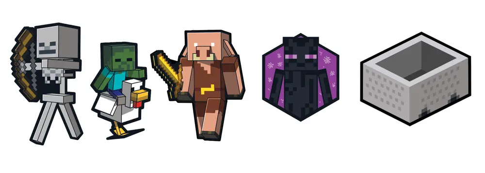 Minecraft 5 Pack | Barnskor - Sandaler - Sandaler med sluten tå | BabyMode
