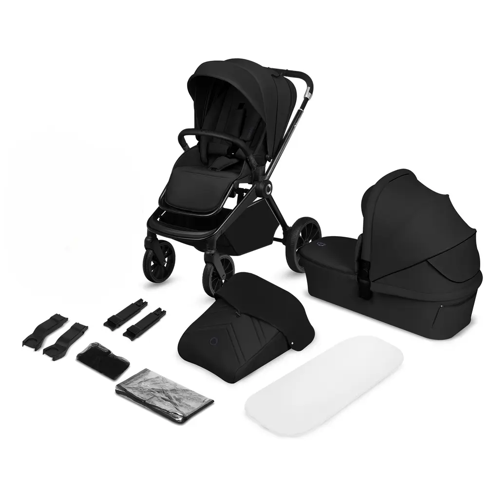 Lionelo Mika Plus 2in1 Duovagn - Black Onyx | Barnvagnar - Barnvagnspaket | BabyMode