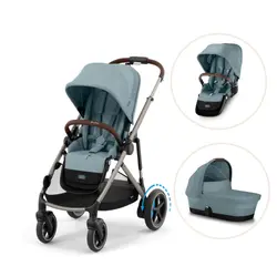 e-Gazelle syskonvagn - Stormy blue | Barnvagnar | BabyMode