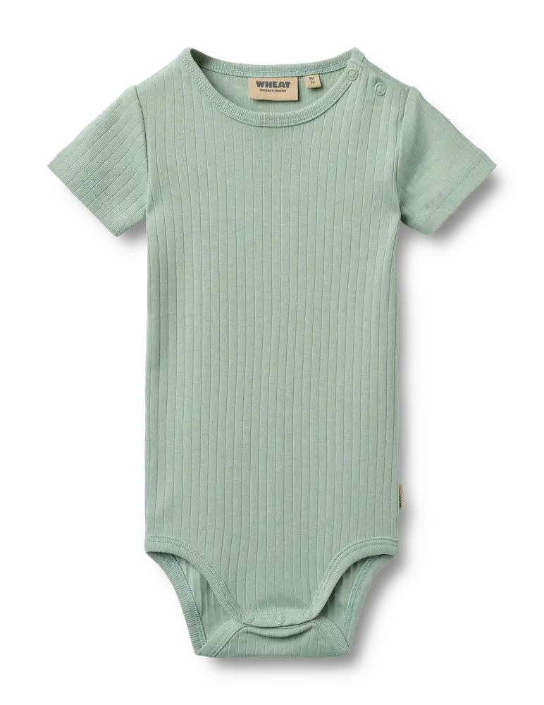 Edvald Kortärmad Body - Green Pool - 80 | Barnkläder - Bodys & overaller - Kortärmad body | BabyMode