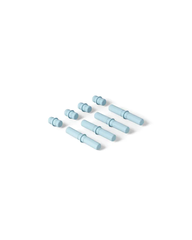 8 x Connector Pegs - Sky Blue | Leksaker - Aktivitetsleksaker - Motorikleksaker | BabyMode