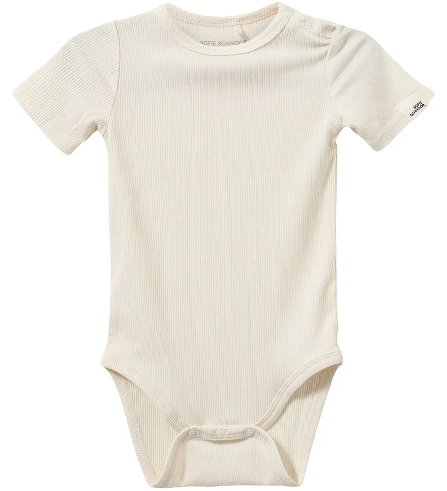 Dicte Kortärmad Body - Off White - 68 | Barnkläder - Bodys & overaller - Kortärmad body | BabyMode