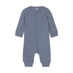 Jumpsuit Ull Solid - Folkstone Gray Melange | Kläder - Ull - Ulloveraller | BabyMode