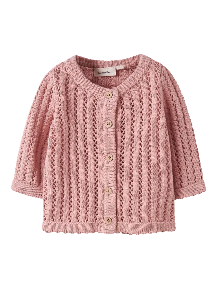 Fabiola Kofta - Misty Rose - 62 | Barnkläder - Toppar - Koftor, västar & tröjor | BabyMode
