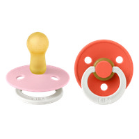 BIBS Napp 2 pk Latex Str 2 Babypink Tango, Nat