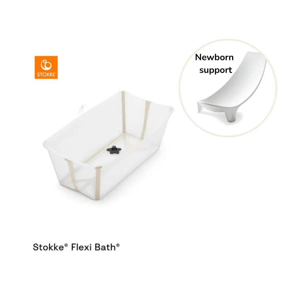 Stokke® Flexi Bath Badbalja Inkl. Badstöd - Sandy Beige | Baby & Barn - Sköta - Badkar & badtillbehör | BabyMode