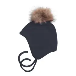 Baby Babyhuva m. Kvast - Classic navy | Kläder - Ull - Ullmössor, ullvantar och ulltossor | BabyMode