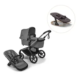 Fox 5 Renew complete inkl. Giraffe bouncer - moon grey/tornado grey | Barnvagnar | BabyMode