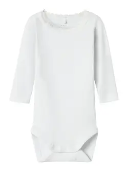 Långärmad Body Kab - Bright white | Kläder - Bodys & overaller - Långärmad body | BabyMode