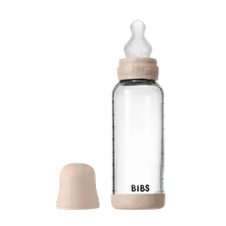 Nappflaska Glas Baby Silikon Medium Slow Flow 240 ml - Blush | Baby & Barn - Äta - Nappflaskor | BabyMode