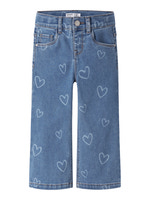 Name It Rose Wide Jeans - Medium Blue Denim