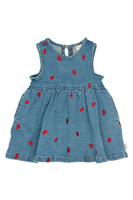 Eva Denim Klänning - Light Blue Denim EMB