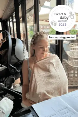 Amningsförkläde - Sand | Graviditet & Amning - Amning - Amningssjal | BabyMode