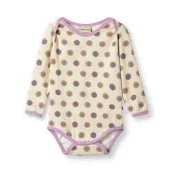 Ulm Långärmad Body - Blommor - Vanilla | Kläder - Bodys & overaller - Långärmad body | BabyMode