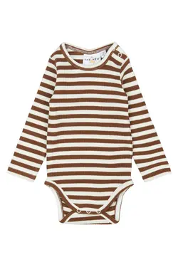 Långärmad Body Fro Rib - Toffee | Kläder - Bodys & overaller - Långärmad body | BabyMode