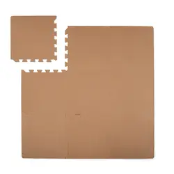 Skumlekmatta 90x90cm - Light Brown | Leksaker - Babyleksaker - Lekgolv & mattor | BabyMode