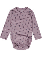 Hummel Långärmad Body m. Tryck - Sea Fog