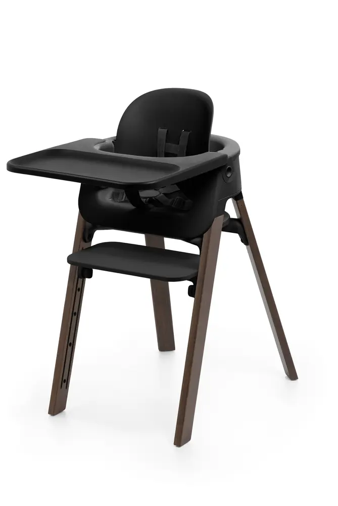Stokke® Steps Matstol Inkl. Babyset - Black/ Warm Brown | Baby & Barn - Äta - Barnstolar & tillbehör - Barnstolar med tillbehör | BabyMode