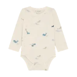 Långärmad Wrap Body - Arctic Ice | Kläder - Bodys & overaller - Omlottbody | BabyMode