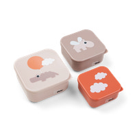 Snacksbox 3-pack Happy Clouds - Powder