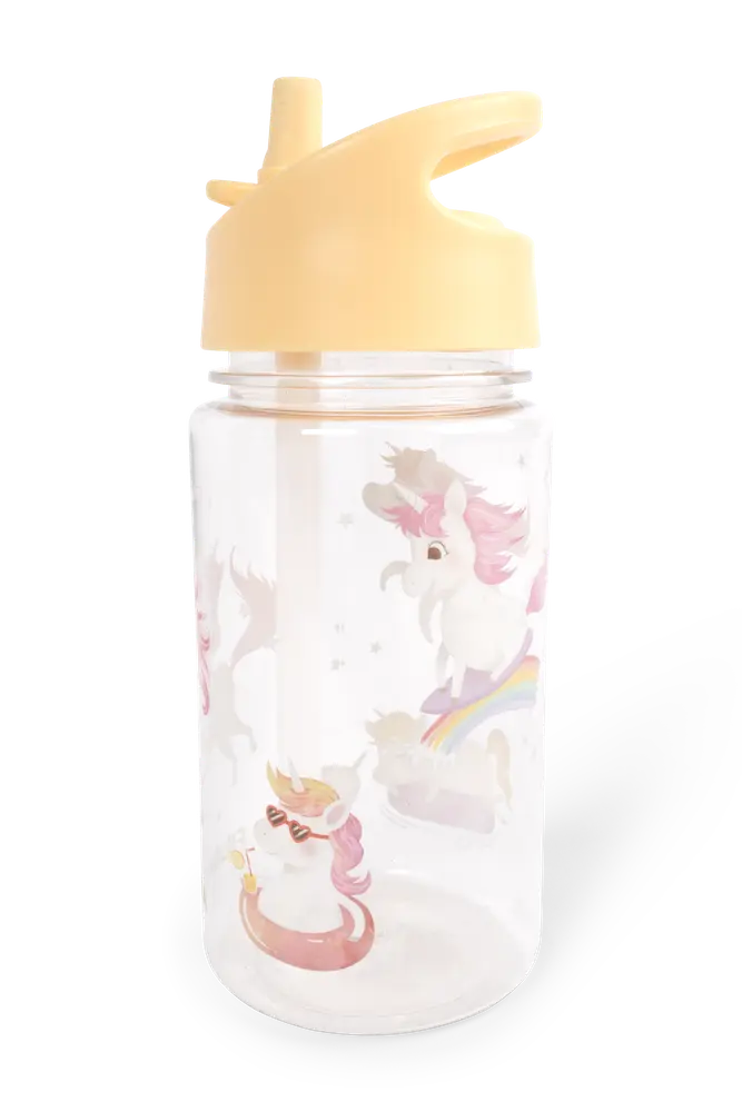 Filibabba Vattenflaska I Plast 400 ml – Unicorn Shores | Baby & Barn - Äta - Matlådor & vattenflaskor | BabyMode