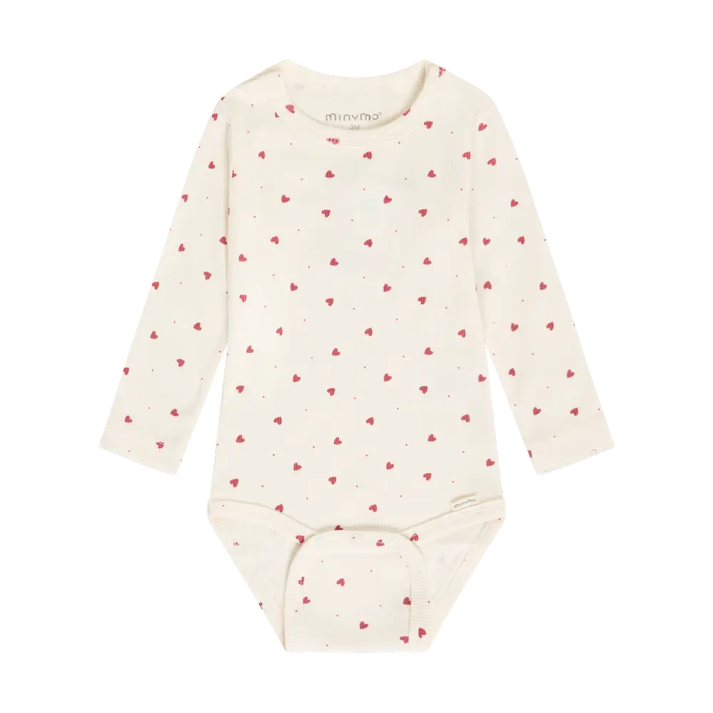Minymo Långärmad Rib Body - Eggnog - 86