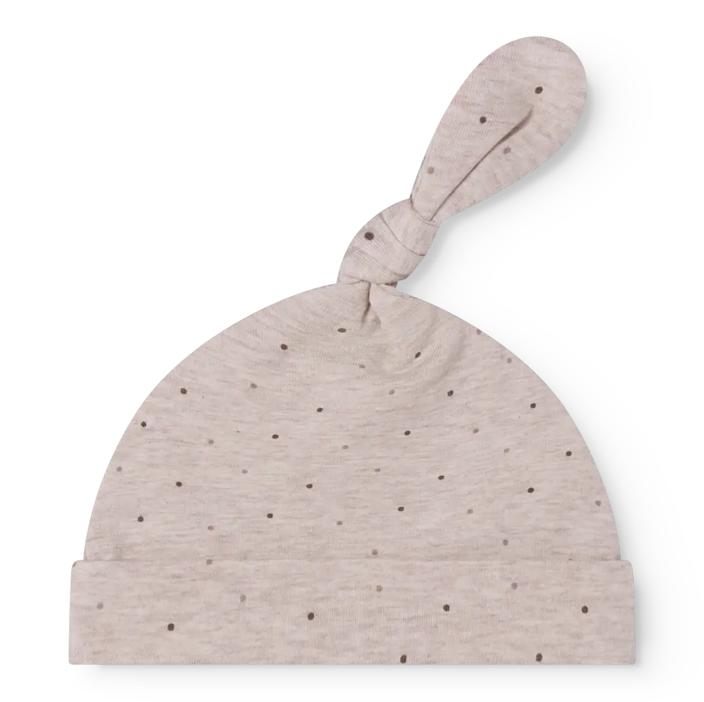 Aiki Babymössa - Beige Mel Dot - 62/4 MDR. | Barnkläder - Mössor, vantar och tossor - Mössor & balaclavas | BabyMode