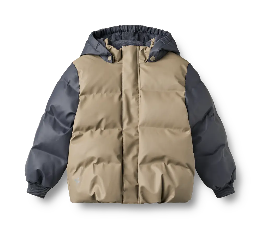 Wheat Shoore Pufferjacka - Grey Stone - 128