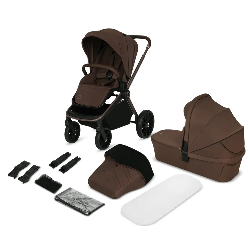 Lionelo Mika Plus 2in1 Duovagn - Mocha Mousse | Barnvagnar - Barnvagnspaket | BabyMode