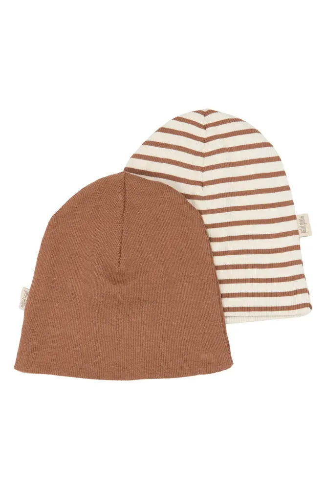 Petit Piao Sky Mössa 2-Pack - Rawhide Striped - 86/98
