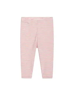 Leggings Randig - Coral/Off-White | Kläder - Underdelar - Leggings | BabyMode