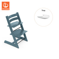 Tripp Trapp Stol & Bricka - Fjord blue/vit