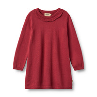 Wheat Nannie Stickad Klänning - Red Cherry