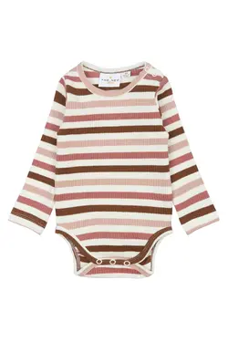 Långärmad Body Pama Rib - Withered Rose | Kläder - Bodys & overaller - Långärmad body | BabyMode