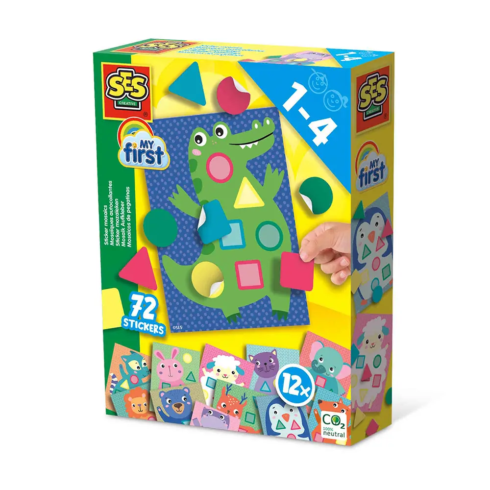 Min Första - Klistermärkesmosaik | Leksaker - Kreativ lek - Kreativa set | BabyMode
