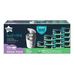 Twist Click 12-pack refill | Baby & Barn - Sköta - Blöjhinkar & refillpåsar | BabyMode