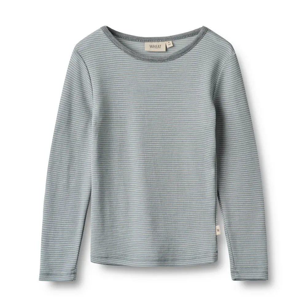 Långärmad Ulltröja Alfie - Navy Stripe - 110 | Barnkläder - Ull - Ulltröjor | BabyMode