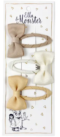 Hårspännen Beige Bow | Kläder - Temakläder - Festkläder & tillbehör - Håraccessoarer | BabyMode