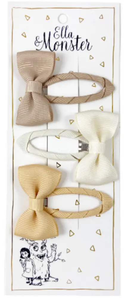 Hårspännen Beige Bow | Barnkläder - Temakläder - Festkläder & tillbehör - Håraccessoarer | BabyMode