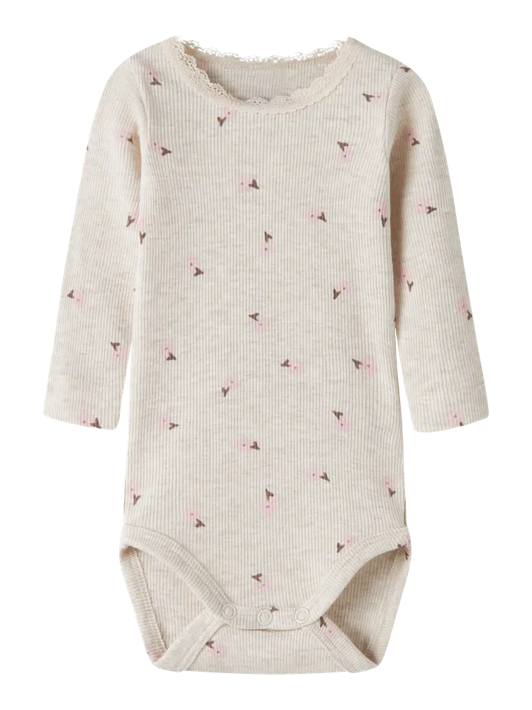 Name It Laurel Långärmad Body - Peyote Melange - 68