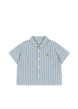 Elliot Skjorta - Trio bleu stripe | Kläder - Toppar - Skjortor - Skjortor | BabyMode